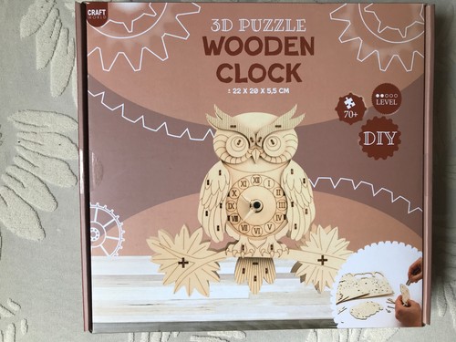 Holz puzzle uhr eule - puzzle,