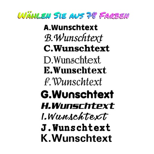 Aufkleber wunschtext - 4x,