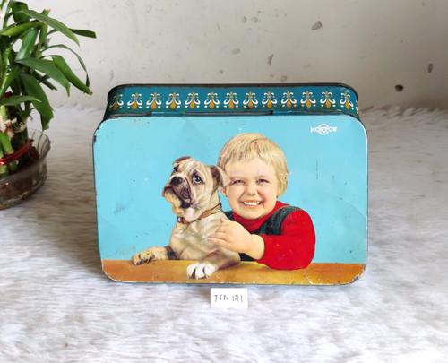 Vintage blechdose morton mit - morton,