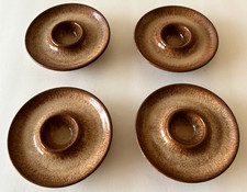 4 x Eierbecher Keramik retro Mid Century 70er Vintage Set rund