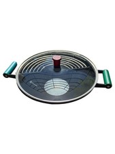 Schulte-Ufer Drehbare Servierplatte Schwarz Glas Edelstahl Modern Festlich