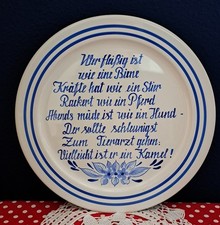 Lustiger WANDTELLER  Spruch