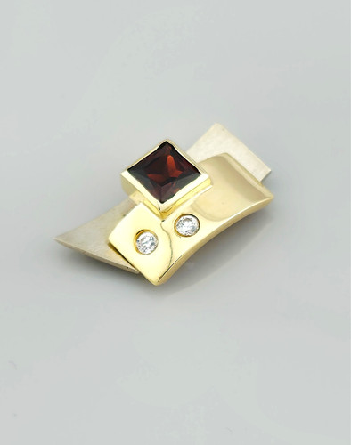 Moderner anhänger gold - anhänger,