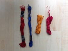 Stickgarn: 2 neue Garne von MEZ, 2 Reste