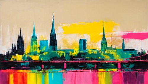 Köln skyline abstrakt - abstrakt, 01