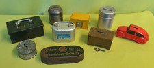 Konvolut antike & vintage Spardosen aus Blech Metall Kunststoff