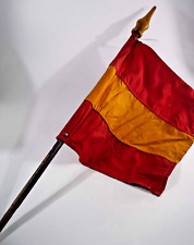 uralte Signalflagge mit Holzstiel   - WWI