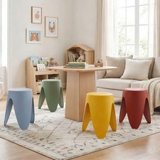 8er Set stapelbare Hocker 46