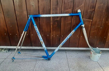 Benotto Rennrad Rahmen Stahl RH 59 Blau Vitange Retro Eroika Fixie 