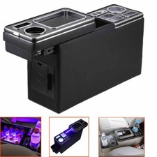 LED Mittelkonsole Staufach Storage Für VW T4 T5 T6 Multivan Console Schwarz