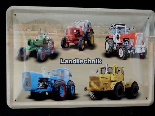 Blechschild flotte landtechnik - blechschild,