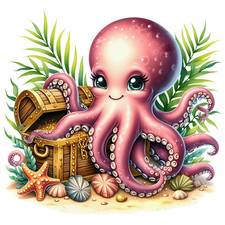 Wandtattoo Aufkleber Octopus