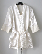 Damen Morgenmantel Satin glänzend Bademantel Saunamantel mit Fleecefutter 42/44