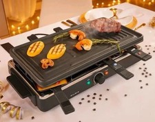 Raclette-Grill - Schwarz, 1300W bis zu 8 Personen NEU & OVP Silvercrest