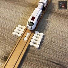 10'er Set Schienenverbinder für Holzeisenbahnen - kompatibel Brio Ikea Lillabo