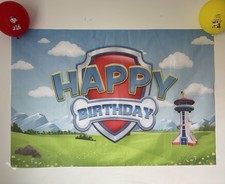 Paw Patrol Geburtstagsdeko Banner Hintergrund 150x100 cm