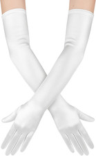 Paar handschuhe lang satin - paar,
