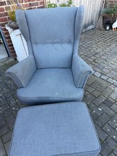 IKEA Ohrensessel mit Hocker