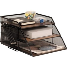 Briefablage Holz Metall