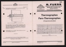 BERLIN-STEGLITZ Prospekt 1934, R. Fuess Mess-Instrumente-Fabrik Fern-Thermograph