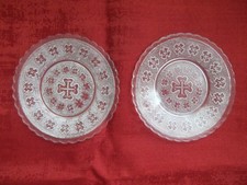 2 uralte kleine Pressglas /