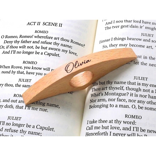 Personalised wooden book page - wooden,