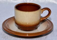 Vitrinen Ware VintaGe 2-teilig Kaffeetasse Unterteller Keramik Gerz Gerzit braun