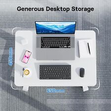 BONTEC Stehpult 65×45cm mit Rollen, höhenverstellbar, Weiß, 15kg, Laptop/Überbet