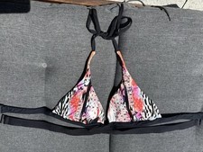 Seafolly Damen High Neck Bikini Castaway Stripe Gestreift Hipster Größe 40 NEU