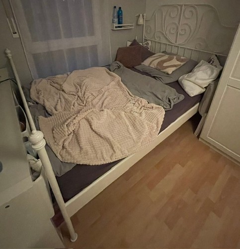 Weißes ikea metallbett - weißes,