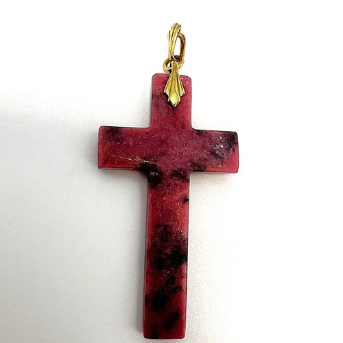 Vintage rodonit kreuz - rodonit,