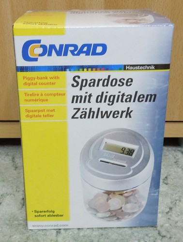 Spardose mit digitalem