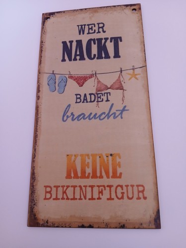 Holzschild mit spruch 10x20cm - mit,