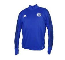 FC Schalke 04 Trainingstop Sweatshirt Adidas 2017/18 M L XL Ohne Gazprom Sponsor