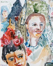 Sevilla aquarell 43cm - aquarell,