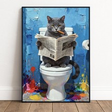 Lustiges Katzen Poster WC