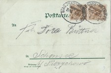 Bahnpost "DIRSCHAU-BROMBERG Zug 379 auf AK 1900 nach Schonsee