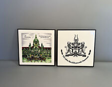 100 Jahre Berufsfeuerwehr Hannover 1880-1980 Fliesenbilder 2 Stück | #K9