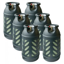 6 Stck. (97,00 € */ 1 Stck.) 6x Premium Eigentums Propan-Gasflasche 10 kg (leer)
