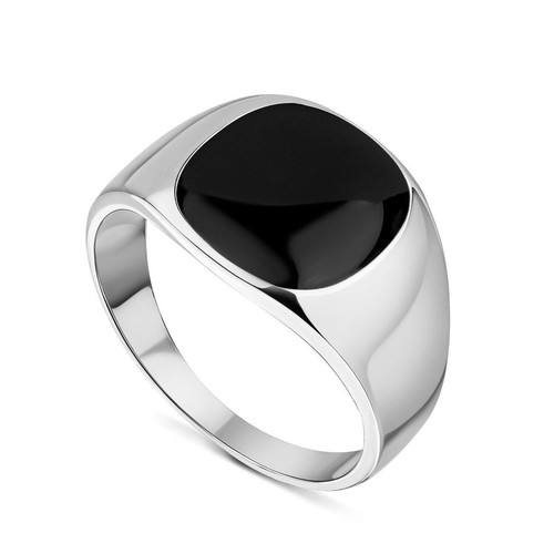 Ring herren silber onyx - silber,