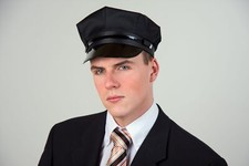 Chauffeur Chauffeursmütze Taxi schwarz Karneval Fasching Zubehör