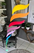 Windspiel HARMONY WINGS mit 8 Holz Schwingen ca 75 cm Mobile Windenergie Energie