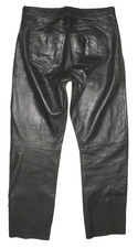 Herren- LEDERJEANS / Lederhose in dunkel- braun aus Glattleder ca. W33 / L31-32
