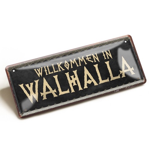Blechschild walhalla 28x12cm - blechschild,