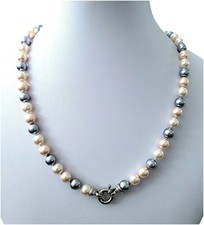 Mallorca Perlenkette 3-farbig