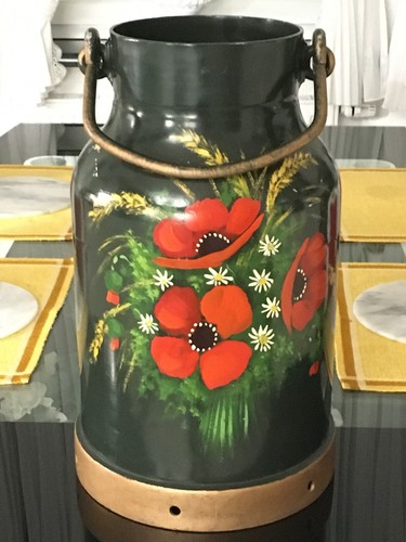 Milchkanne mit bauernmalerei - milchkanne,