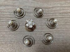 7 x Haarschmuck Haarspiralen Brautschmuck Kommunion Hochsteckfrisur