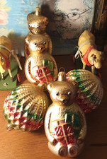 Christbaumschmuck, 1 gr. Glasteddy, 13,5cm, LAUSCHA GLAS, 90er J. , Christmas