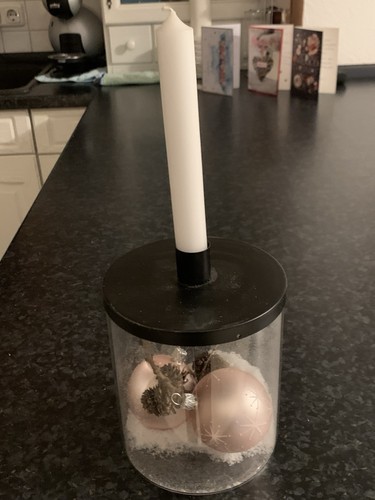 Kerzenleuchter glas mit deko - glas,