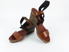 S. Oliver Damen Schuhe Pumps 38 Sandaletten Peeptoe Slingback Leder braun (15386